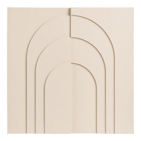 Dekoracja ścienna Ina House Nordic beżowy relief 60x60 cm do salonu nowoczesna ( Rozmiar: uniwersalny )