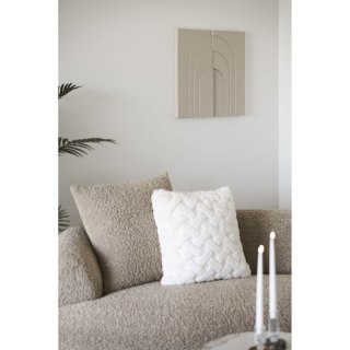 Dekoracja ścienna Ina House Nordic beżowy relief 60x60 cm do salonu nowoczesna ( Rozmiar: uniwersalny )
