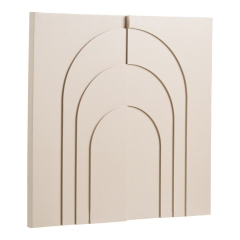 Dekoracja ścienna Ina House Nordic beżowy relief 60x60 cm do salonu nowoczesna ( Rozmiar: uniwersalny )