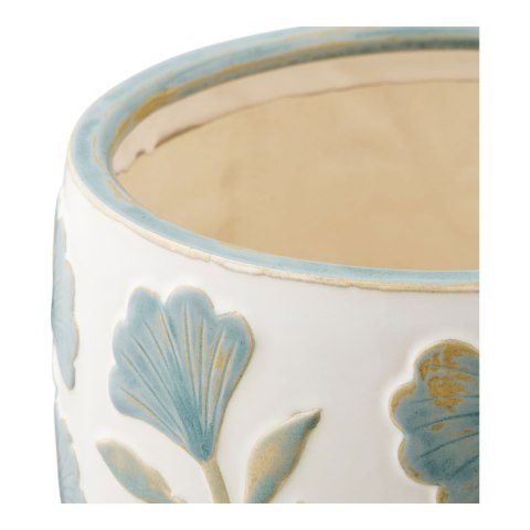 Doniczka ceramiczna Miłorząb biała do salonu House Nordic 22,5 cm ( Rozmiar: uniwersalny )