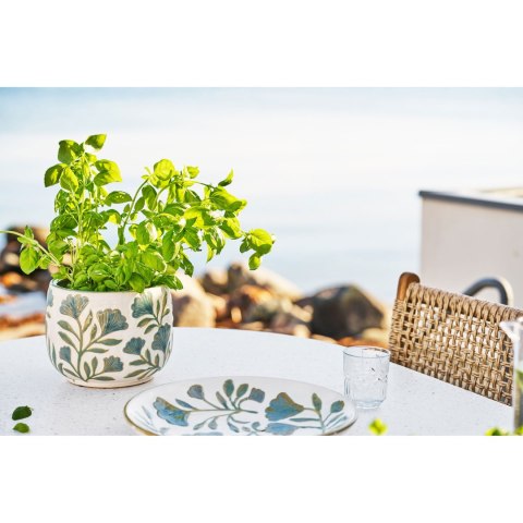 Doniczka ceramiczna Miłorząb biała do salonu House Nordic 22,5 cm ( Rozmiar: uniwersalny )