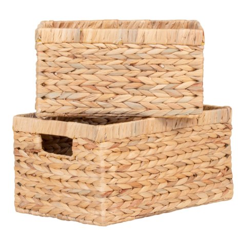 House Nordic Passo kosze dekoracyjne z hiacyntu wodnego boho 2 sztuki do salonu ( Rozmiar: uniwersalny )