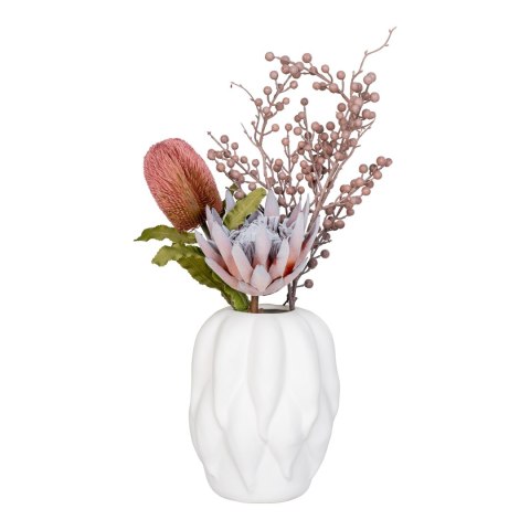 House Nordic biały wazon ceramiczny dekoracyjny 26 cm do salonu ( Rozmiar: uniwersalny )