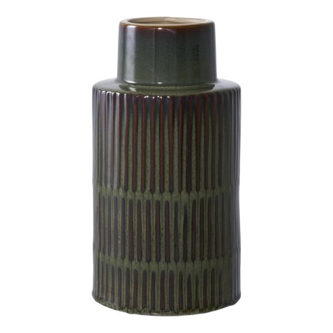 House Nordic wazon ceramiczny zielono‑brązowy 30 cm dekoracyjny do salonu ( Rozmiar: uniwersalny )