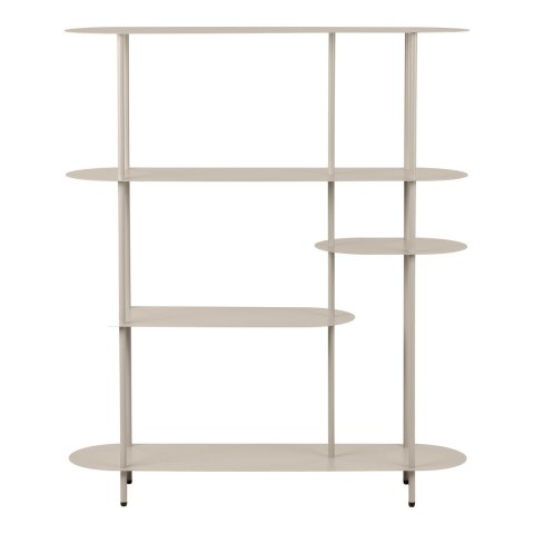 Regał metalowy Rieti na książki 5 półek loftowy piaskowy 118 cm ( Rozmiar: uniwersalny )