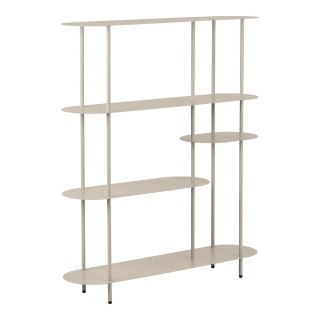 Regał metalowy Rieti na książki 5 półek loftowy piaskowy 118 cm ( Rozmiar: uniwersalny )