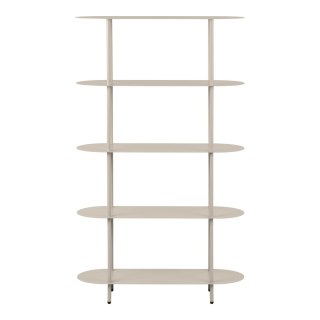 Regał metalowy Rieti piaskowy 5 półek do salonu na książki 90 cm ( Rozmiar: uniwersalny )