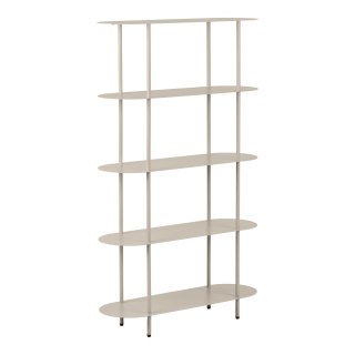 Regał metalowy Rieti piaskowy 5 półek do salonu na książki 90 cm ( Rozmiar: uniwersalny )