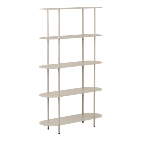 Regał metalowy Rieti piaskowy 5 półek do salonu na książki 90 cm ( Rozmiar: uniwersalny )