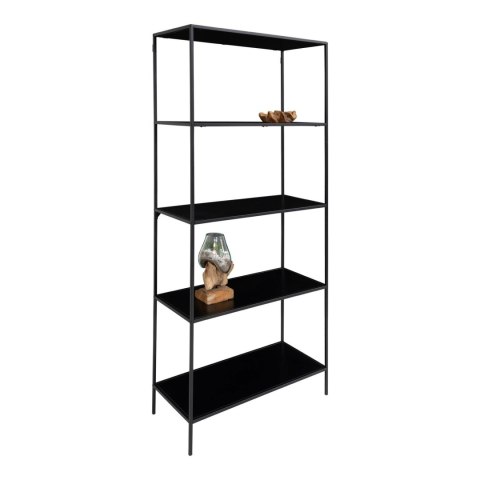 Regał metalowy Vita czarny loftowy 80 cm na książki do salonu ( Rozmiar: uniwersalny )