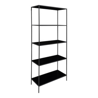 Regał metalowy Vita czarny loftowy 80 cm na książki do salonu ( Rozmiar: uniwersalny )