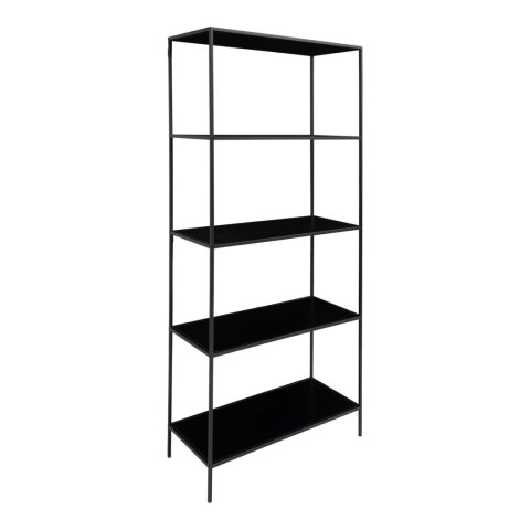 Regał metalowy Vita czarny loftowy 80 cm na książki do salonu ( Rozmiar: uniwersalny )