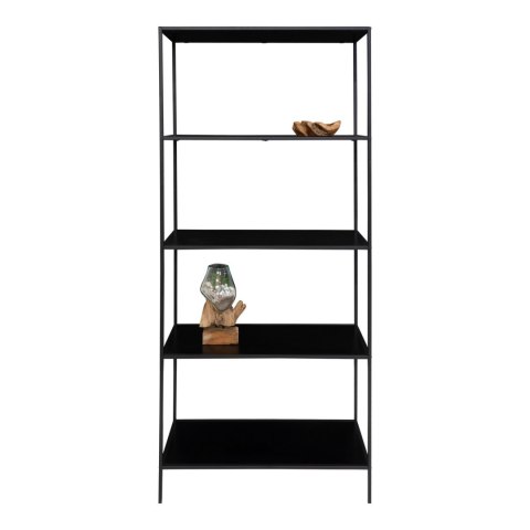 Regał metalowy Vita czarny loftowy 80 cm na książki do salonu ( Rozmiar: uniwersalny )