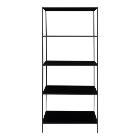 Regał metalowy Vita czarny loftowy 80 cm na książki do salonu ( Rozmiar: uniwersalny )