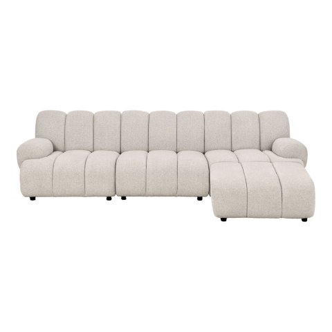 Sofa narożna modułowa Taza 3,5-osobowa piaskowa prawa do salonu ( Rozmiar: uniwersalny )