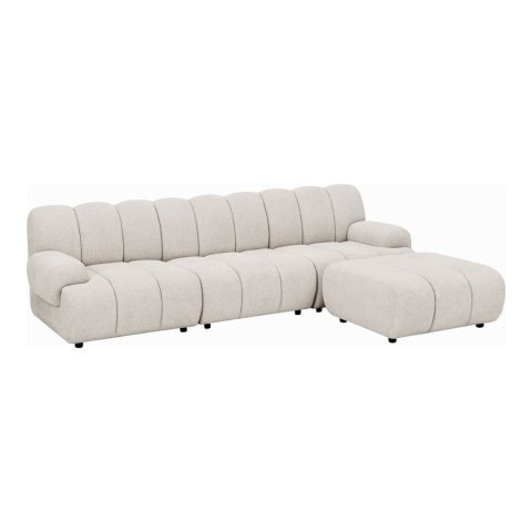 Sofa narożna modułowa Taza 3,5-osobowa piaskowa prawa do salonu ( Rozmiar: uniwersalny )