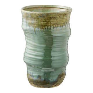 Wazon Toran zielony ceramiczny boho 22 cm wysoki wazon dekoracyjny ( Rozmiar: uniwersalny )