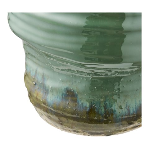 Wazon Toran zielony ceramiczny boho 22 cm wysoki wazon dekoracyjny ( Rozmiar: uniwersalny )