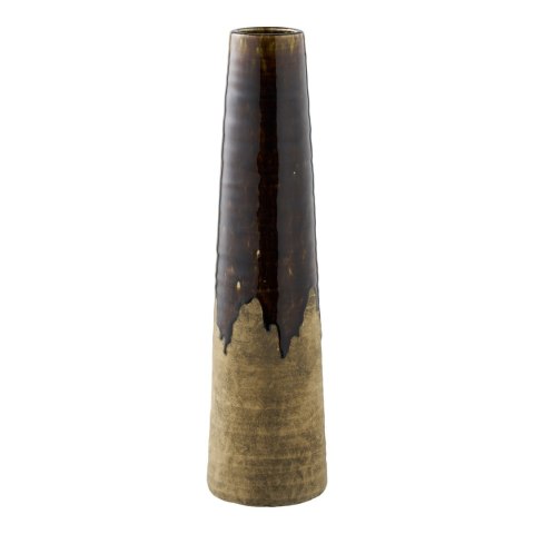 Wazon ceramiczny Cali brązowy wysoki dekoracyjny do salonu 48 cm ( Rozmiar: uniwersalny )