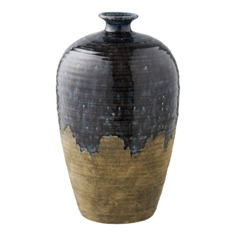 Wazon ceramiczny Cali granatowy 44,5 cm wysoki wazon na kwiaty do salonu ( Rozmiar: uniwersalny )