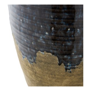 Wazon ceramiczny Cali granatowy 44,5 cm wysoki wazon na kwiaty do salonu ( Rozmiar: uniwersalny )