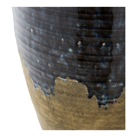 Wazon ceramiczny Cali granatowy 44,5 cm wysoki wazon na kwiaty do salonu ( Rozmiar: uniwersalny )
