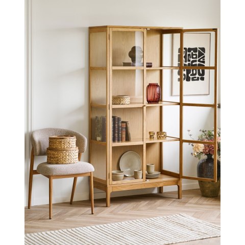 Wazon ceramiczny Cali granatowy 44,5 cm wysoki wazon na kwiaty do salonu ( Rozmiar: uniwersalny )