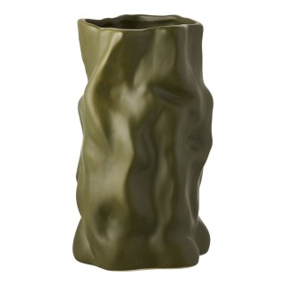 Wazon ceramiczny Natu zielony okrągły 25,5 cm dekoracyjny do salonu ( Rozmiar: uniwersalny )