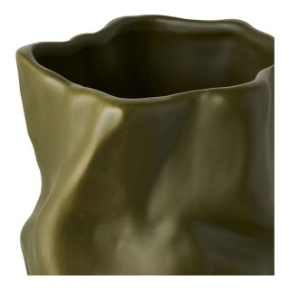 Wazon ceramiczny Natu zielony okrągły 25,5 cm dekoracyjny do salonu ( Rozmiar: uniwersalny )