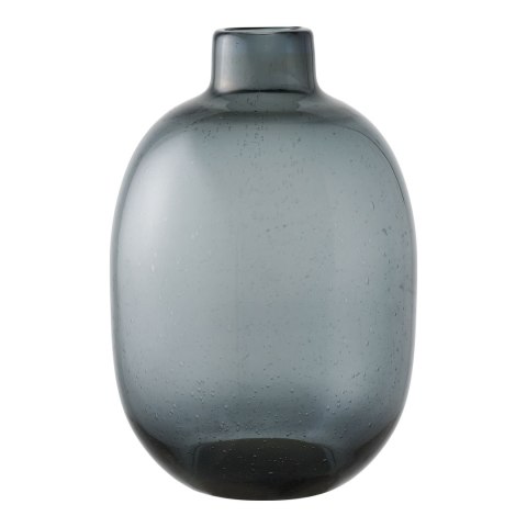 Wazon szklany Echo czarny dymiony 35 cm wysoki wazon do salonu ( Rozmiar: uniwersalny )