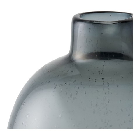 Wazon szklany Echo czarny dymiony 35 cm wysoki wazon do salonu ( Rozmiar: uniwersalny )