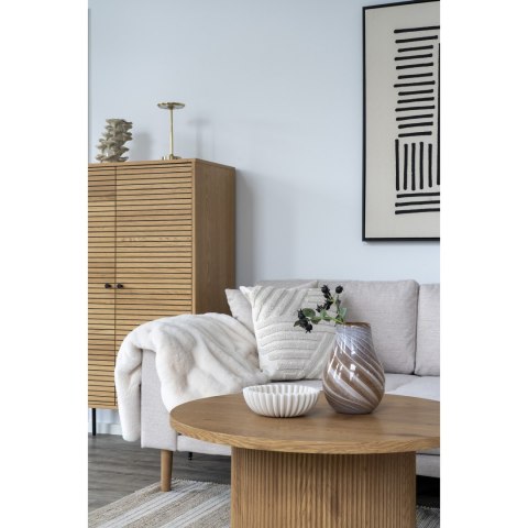 Wazon szklany Kler brązowy dekoracyjny 23 cm do salonu House Nordic ( Rozmiar: uniwersalny )