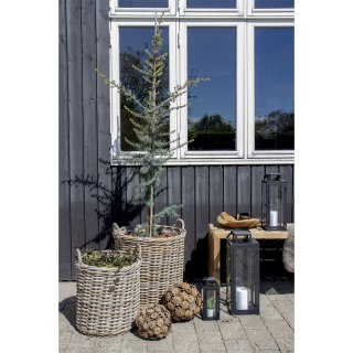 Zestaw 2 koszy dekoracyjnych Indo rattan boho do salonu i na taras House Nordic ( Rozmiar: uniwersalny )