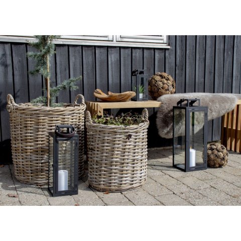 Zestaw 2 koszy dekoracyjnych Indo rattan boho do salonu i na taras House Nordic ( Rozmiar: uniwersalny )