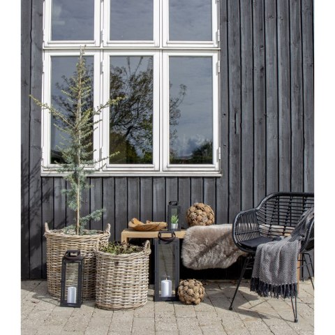 Zestaw 2 koszy dekoracyjnych Indo rattan boho do salonu i na taras House Nordic ( Rozmiar: uniwersalny )