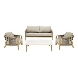 Zestaw mebli ogrodowych Fargo aluminiowy taupe z poduszkami na taras ( Rozmiar: uniwersalny )
