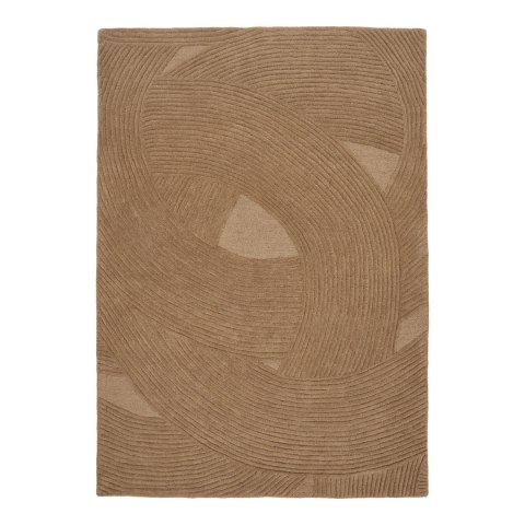 Dywan wełniany Pune brązowy 200x300 nowoczesny dywan do salonu ( Rozmiar: uniwersalny )