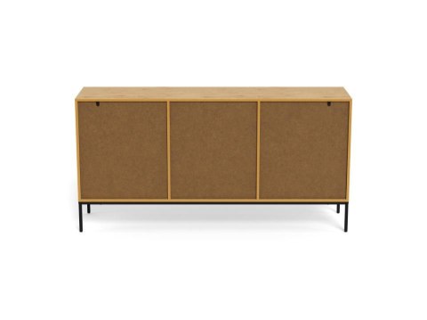 Komoda Palmdale dąb naturalny czarna 158 cm nowoczesna do salonu ( Rozmiar: uniwersalny )