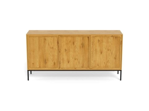 Komoda Palmdale dąb naturalny czarna 158 cm nowoczesna do salonu ( Rozmiar: uniwersalny )