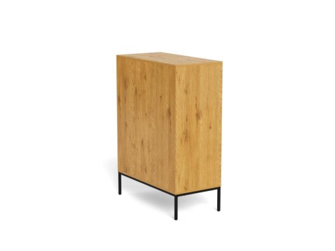 Komoda Palmdale dąb naturalny czarna nowoczesna 3 szuflady 80 cm ( Rozmiar: uniwersalny )