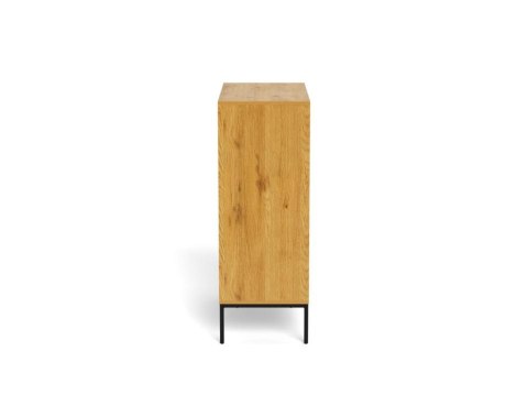 Komoda Palmdale dąb naturalny czarna nowoczesna 3 szuflady 80 cm ( Rozmiar: uniwersalny )
