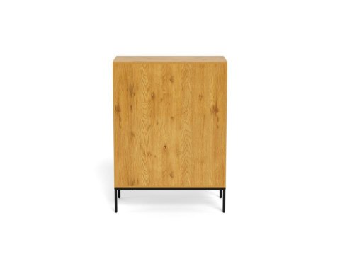 Komoda Palmdale dąb naturalny czarna nowoczesna 3 szuflady 80 cm ( Rozmiar: uniwersalny )