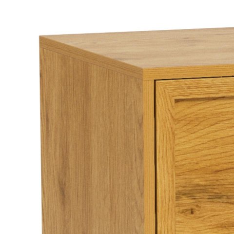 Komoda Palmdale dąb naturalny czarna nowoczesna 3 szuflady 80 cm ( Rozmiar: uniwersalny )