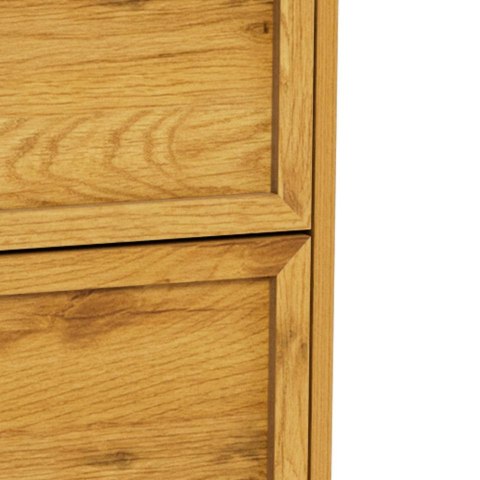 Komoda Palmdale dąb naturalny czarna nowoczesna 3 szuflady 80 cm ( Rozmiar: uniwersalny )