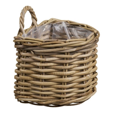 Kosz dekoracyjny Keli rattan kubu naturalny do salonu i sypialni 37x23x27 cm ( Rozmiar: uniwersalny )