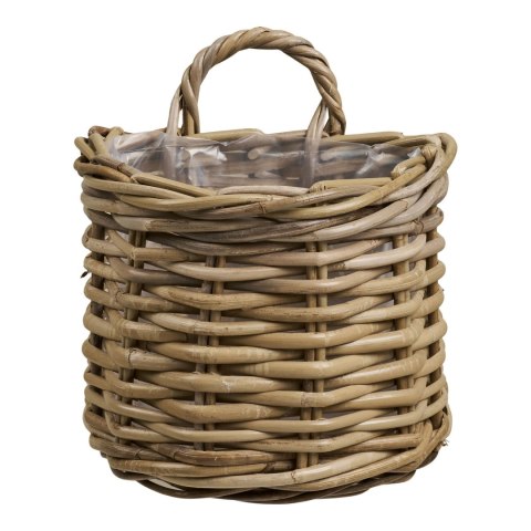 Kosz dekoracyjny Keli rattan kubu naturalny do salonu i sypialni 37x23x27 cm ( Rozmiar: uniwersalny )