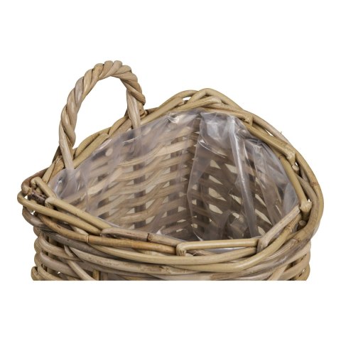 Kosz dekoracyjny Keli rattan kubu naturalny do salonu i sypialni 37x23x27 cm ( Rozmiar: uniwersalny )