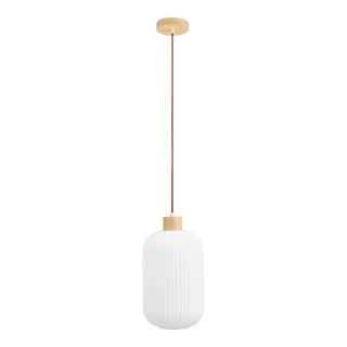 Lampa wisząca Argalo biała szklana do salonu i jadalni regulowana ( Rozmiar: uniwersalny )