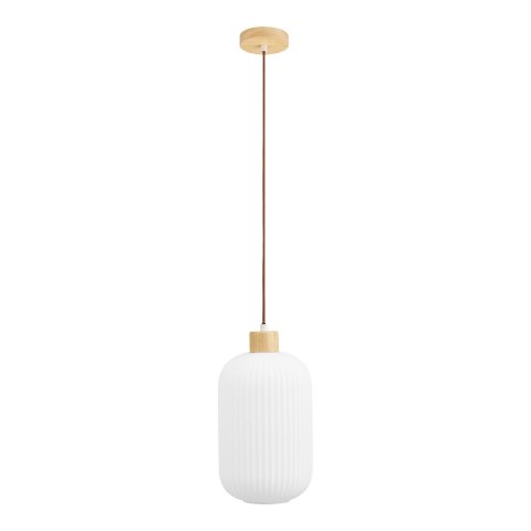 Lampa wisząca Argalo biała szklana do salonu i jadalni regulowana ( Rozmiar: uniwersalny )