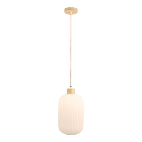 Lampa wisząca Argalo biała szklana do salonu i jadalni regulowana ( Rozmiar: uniwersalny )